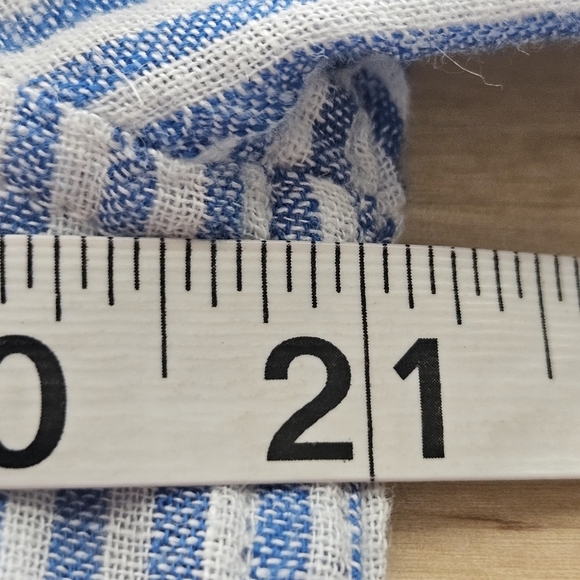 RAILS Womens Top XS Shirt Button-Up CHARLI YELLOW ROSES Blue Stripe Linen Blend - Picture 8 of 12